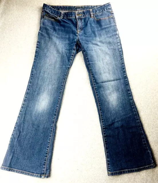Michael Kors Jeans Womens 8P Blue Bootcut Denim Med Wash Contrast Stitch Stretch