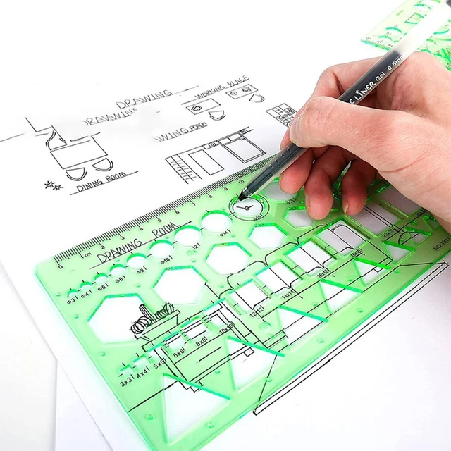 Outil pratique de règle d'arpentage et de dessin en plastique pour les travaux