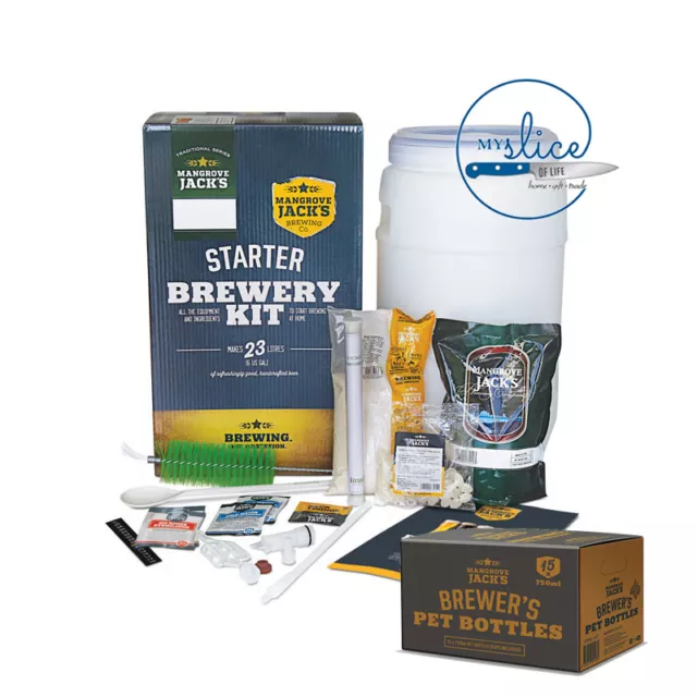 Mangrove Jack's Starter Brewery Kit & 30 PET Brewing Bottles - Home Brew