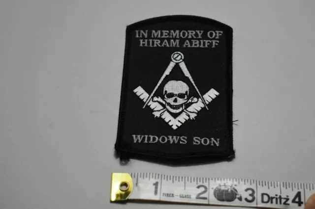 Memory of Hiram Abiff Widows Son Masonic fraternal patch