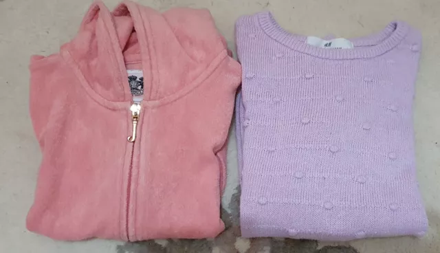 Preowned Girls Bundles H&M Knit Jumpers And Juicy Couture Hood Jumpers 4-6yrs
