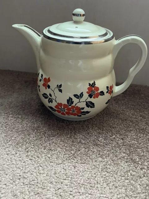 Hall's Superior Quality Kitchenware Red Poppy Pattern "Daniel" Tea Coffee Pot