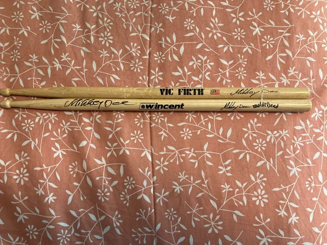 MOTORHEAD Mikkey Dee signed  SLIGHTLY USED of pair of drumsticks