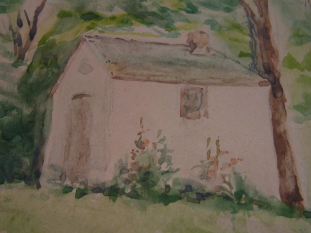 Vintage Antique Début 20th Siècle E Un Trego Aquarelle Peinture & Pastel De 2