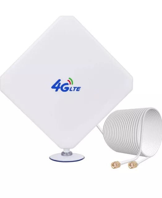 35dBi SMA 4G LTE Antenna, SMA Antenna Indoor Network Antenna with Dual Mimo SMA