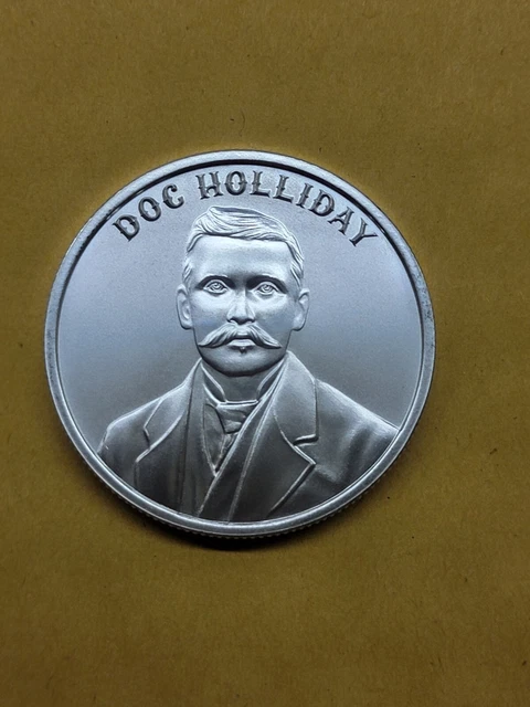2023 Wild West Legends Doc Holliday 1 Troy Oz Fine Silver Collectable Coin