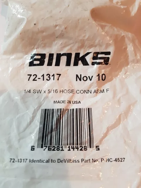 Binks/Devilbiss Hose Connector Assm