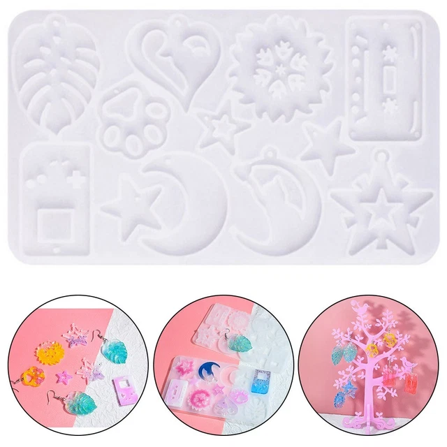 Moule en silicone durable pour boucles d'oreilles à faire soi-même pendentifs
