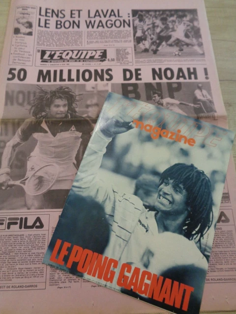 L'ÉQUIPE 7 JUIN 1985 / Tennis Roland Garros Lendl Connors McEnroe