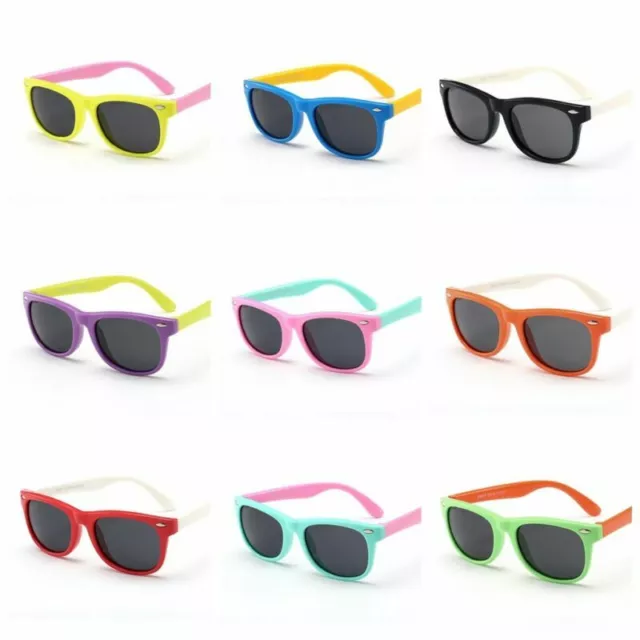 Kids Polarized Sunglasses Rectangular Boys Girls Shades Fashion Classic Children