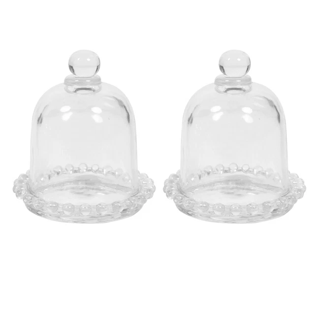 2 piezas Tapa para pasteles de vidrio Soporte para postres Decorar pasteles