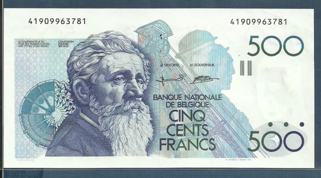 Belgium Belgie 500 Francs, 1982 - 1998, P 143a, Sign 5 + Sign 15, UNC