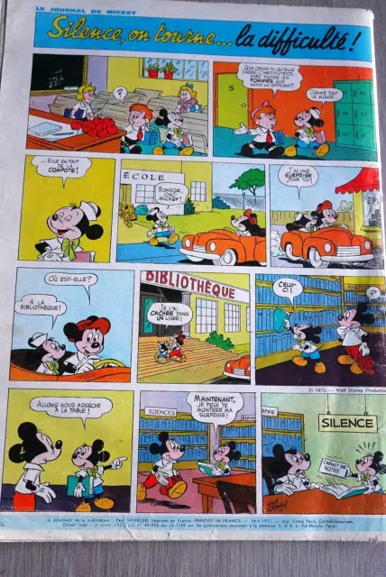 LE JOURNAL DE MICKEY   N°  1038   du  7  MAI   1972 2