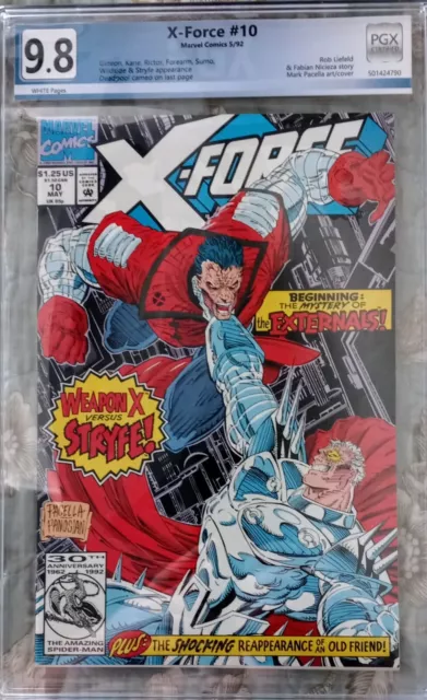 X-Force #10 Pgx 9.8 Key Comic First Appearance Of The Externals Not Cgc Cbcs Egs