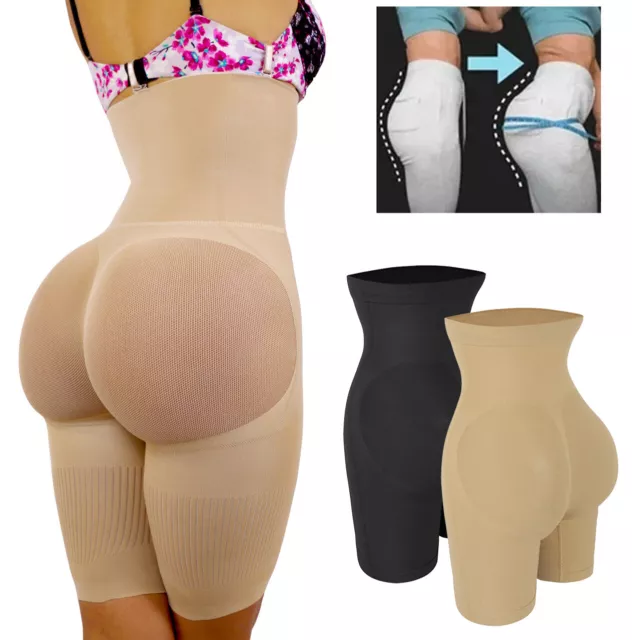 Women Butt Lifter Shapewear Padded Underwear Seamless Hip Enahncer Body  Shaper Boyshort Underwear (Color : Clear, Size : L.)