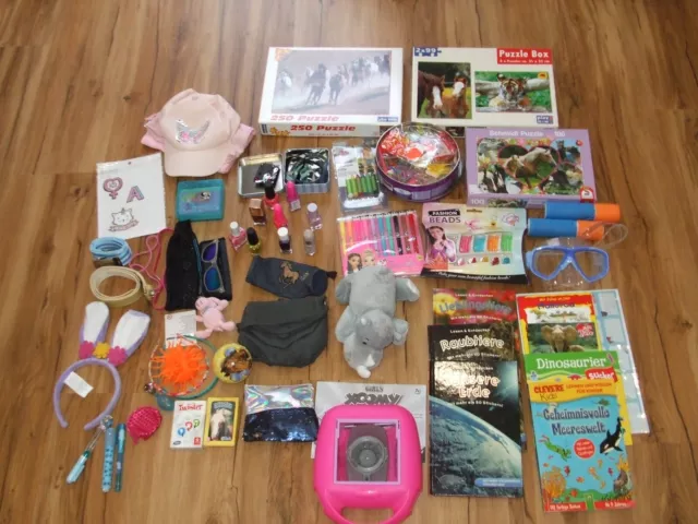 Spielzeugpaket für Mädchen mit über 50 Teilen - Puzzle, Xoomy, Stifte, u.v.m.