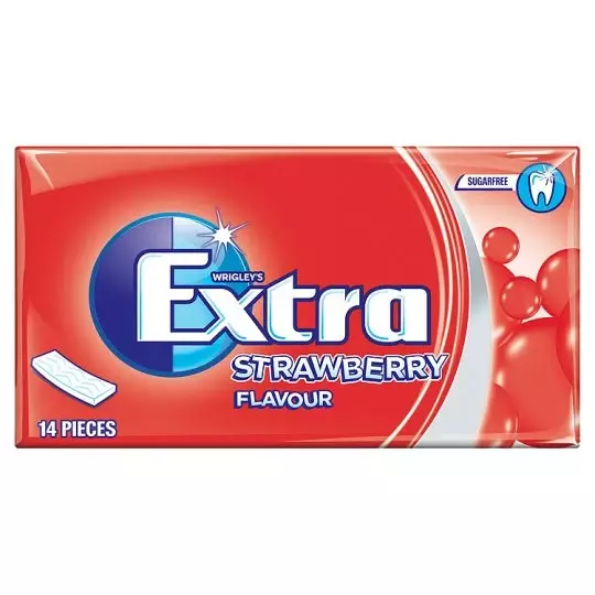 Wrigleys Extra Chewing Gum Strawberry Flavour 14 Pieces X 24 Pack