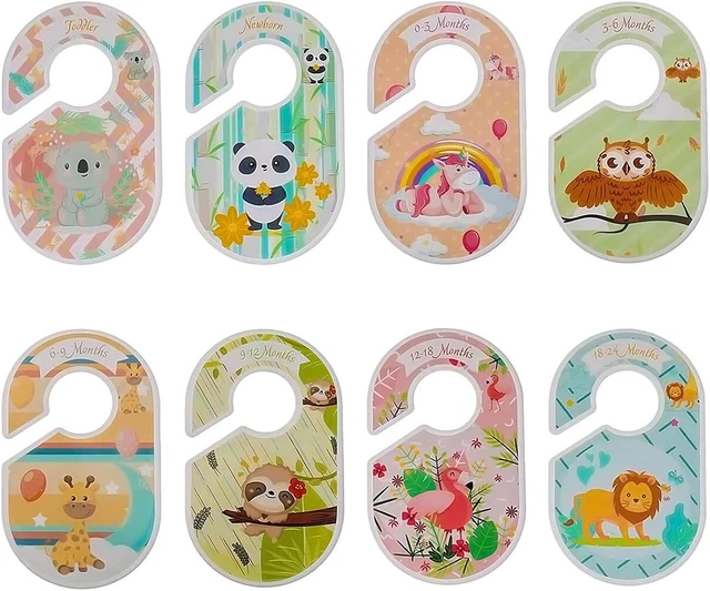 Divisori da Armadio per Bambini,8pcs Bebè Divisori Abbigliamento Grucce D