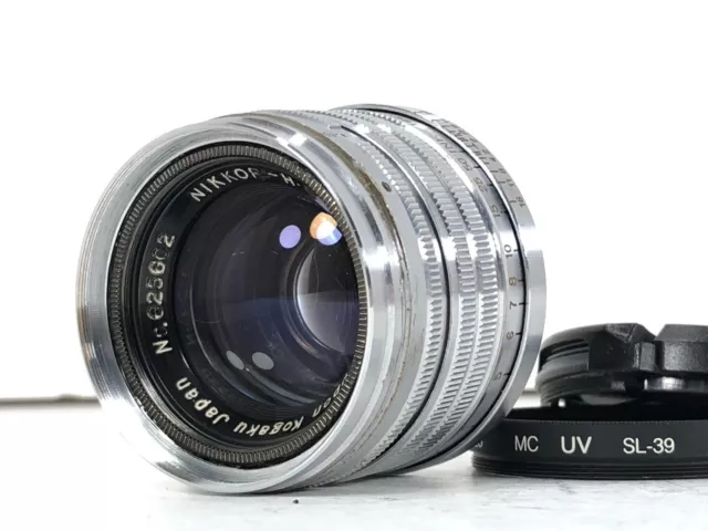 [ EXC+ 4] Nikon Nippon Kogaku Nikkor H.C 50mm 5cm F/2 Lentille L39 Leica Ltm