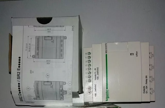 Schneider Electric Zelio Logic Tipo Plc Rele' Controller Sr2 E121Fu 110/240Volt