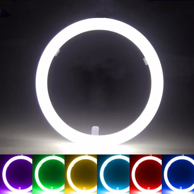Amazon.com: EverBrightt 1 Set 60MM RGB Angel Eyes LED Halo Rings for Car  Lamp Daytime Running Light COB Chips Multil-Color Circle Ring Mobile App  Control with PVC Housing DC 12V : Automotive