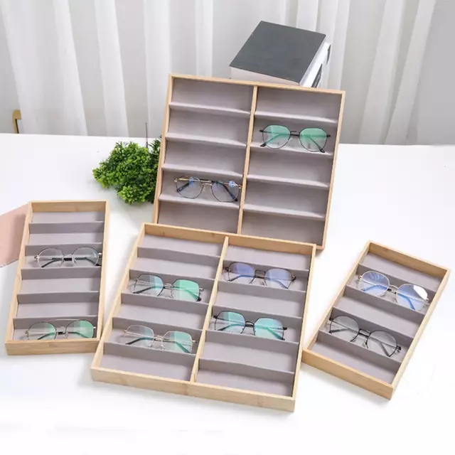 Eyeglass Sunglasses Glasses Storage Display Grid Tray Stand Case Box Holder