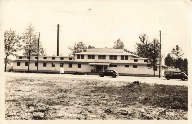 Service Club Camp Forrest Tennessee TN Tullahoma WWII 1942 Real Photo RPPC