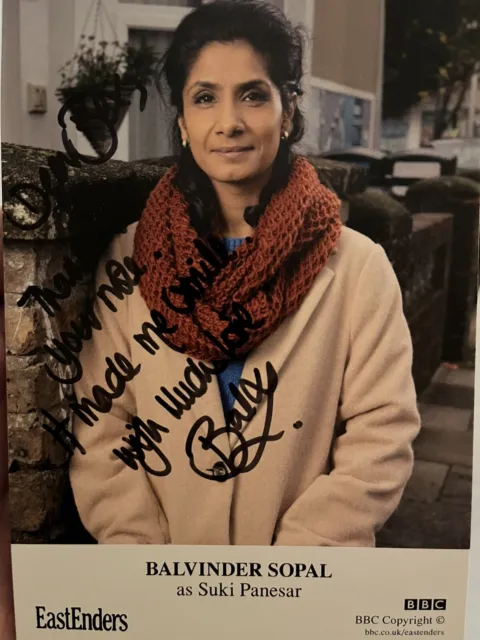BBC EastEnders Suki Panesar Hand Signed Cast Card Balvinder Sopar Autograph