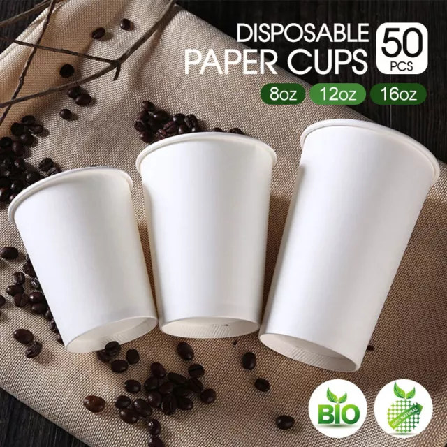 Disposable Coffee Cups 8oz 12oz 16oz Bulk Takeaway Paper Triple Wall Take Away