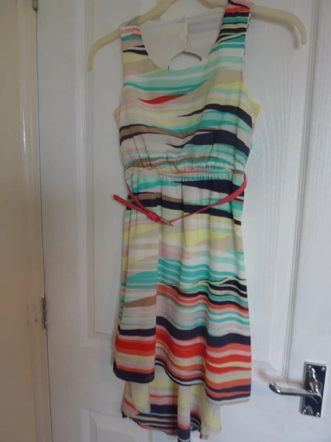 Paper Doll Girls Dress High Low Striped Age 9 Years