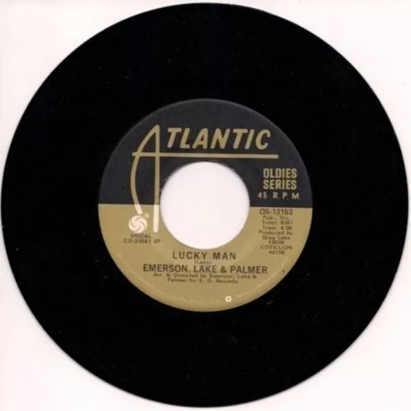 Emerson Lake And Palmer Lucky Man Lyrics EMERSON, LAKE & Palmer Lucky Man / From The Beginning Vinyl Single