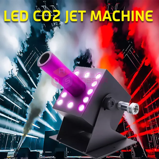 LED RGB DJ CO2 Jet Smoke Machine CO2 Cannon Disco Stage Fog Machine W/ DMX512