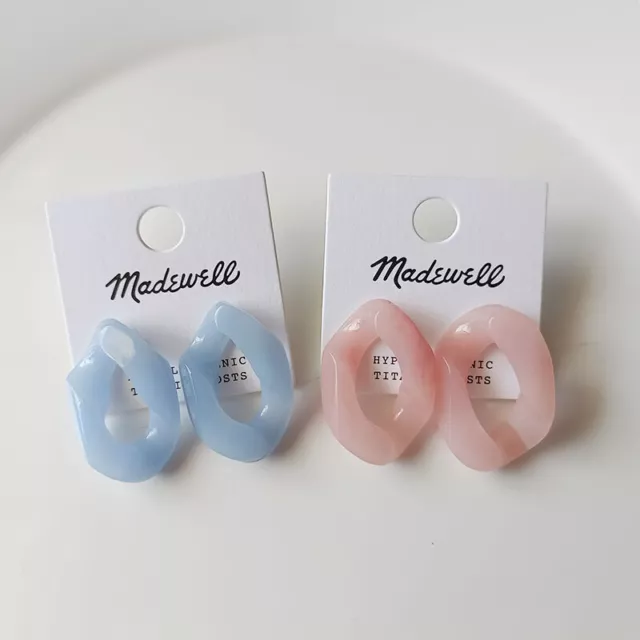 New Madewell Resin Drop Earrings Gift Fashion Party Women Jewelry 2Colors Chosen