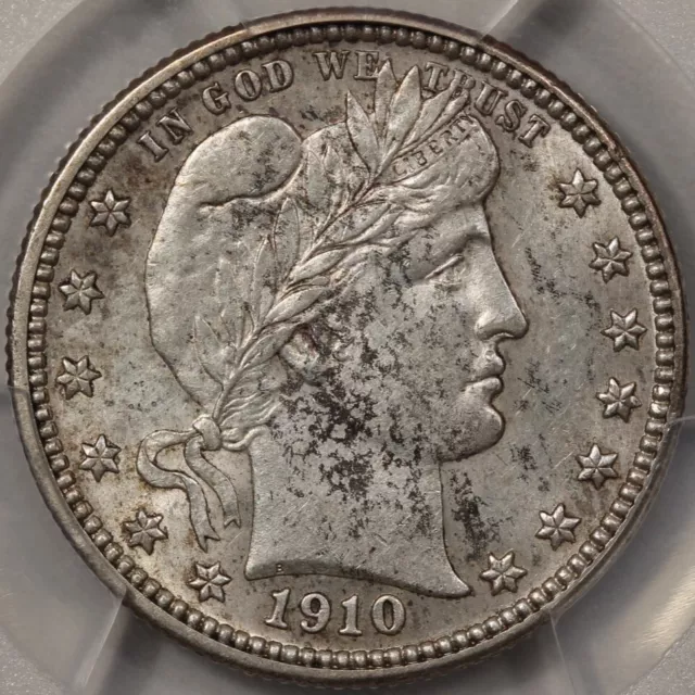 1910-D Barber Quarter PCGS AU-53 - Better Date!