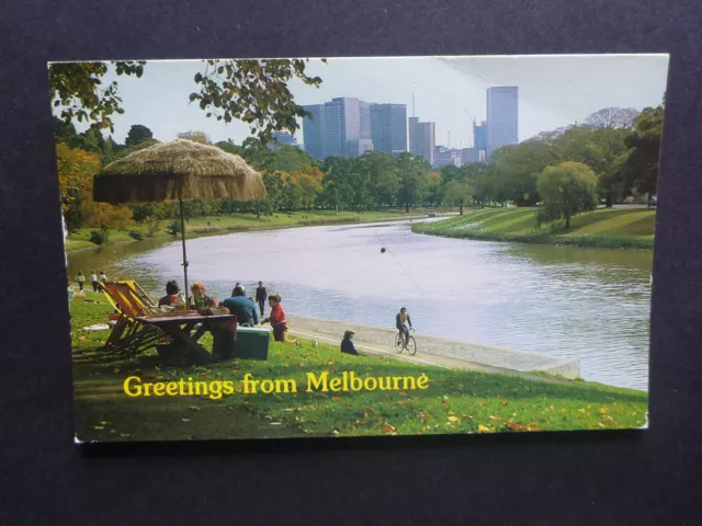 Retro Australian Postcard- Yarra River, Mellbourne