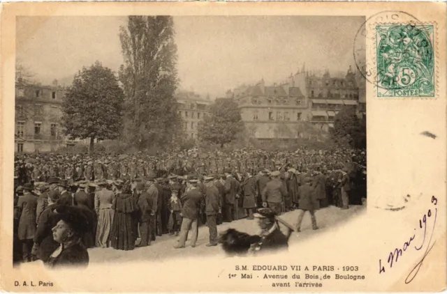 CPA 1903 Edward VII a PARIS Avenue Bois de Boulogne BRITISH ROYALTY (1241842)