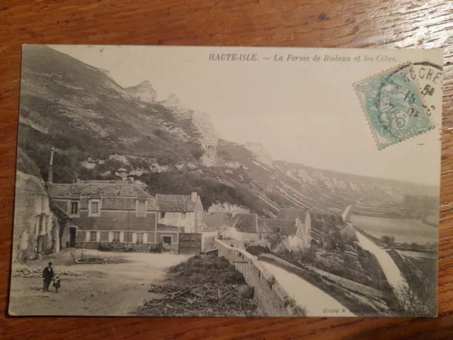 CPA - 95 - HAUTE ISLE - La Ferme de Boileau et les Côtes - animated -