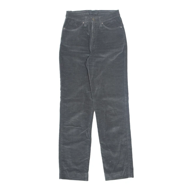 Pantaloni in velluto VERSACE grigi regolari affusolati da donna W24 L29