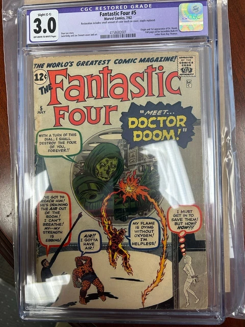 Fantastic Four #5 (CGC Restored 3.0) Origin/1st app. Dr. Doom Kirby 1962 Marvel
