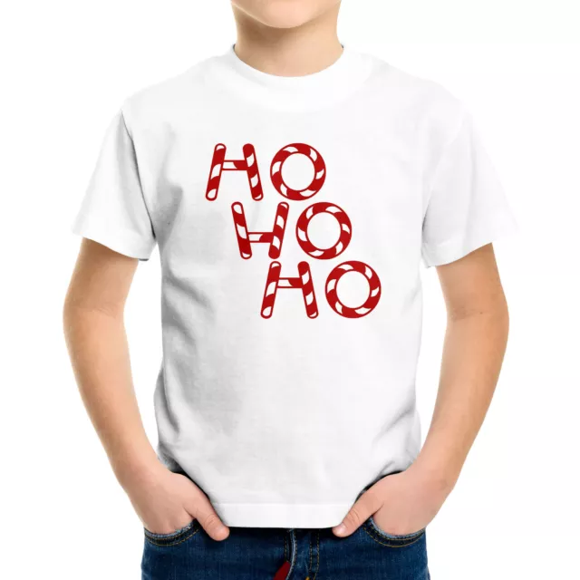 Santa HO HO HO Candy Xmas Toddler Kids Tee T-Shirt Infant Baby Boy Girl Bodysuit