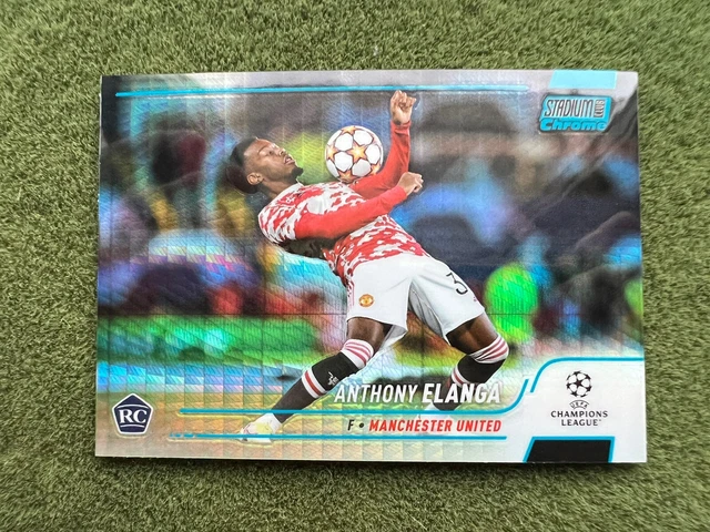 2021-22 Topps Stadium Club Chrome Anthony Elanga Blue Prizm Refractor RC 48 T944