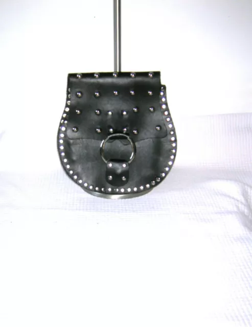 Vintage Scottish Kilt Sporran Pouch Leather Belt Celtic Medieval Renaissance