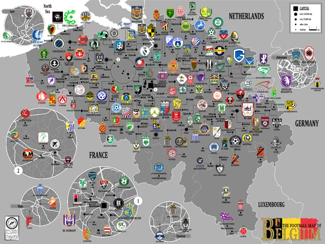 Poster Carte Des Clubs De Football De Croatie – Cartographie (30x40 Cm)