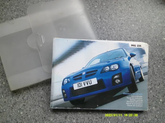 2003-2005 Rover Mg Zr Streetwise Owners Handbook Manual In Cover