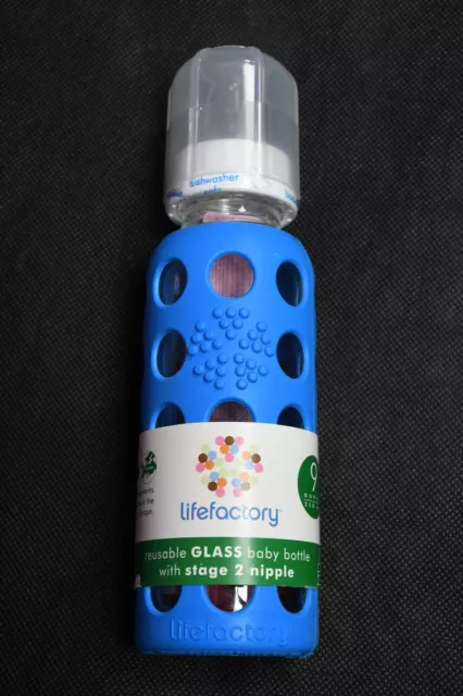 Lifefactory 250 ml manicotto in silicone per bottiglie per bambini in vetro
