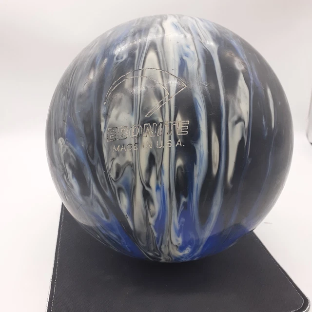 Ebonite MAXIM Bowling Ball Black Blue White Marble Swirl 14 LB