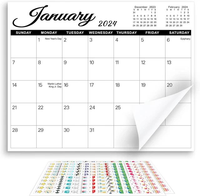 CALENDAR FOR Refrigerator,10" X 8",Fridge Calendar 2024 2025
