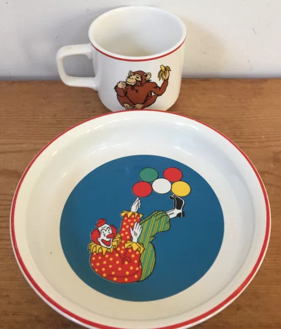 Vtg International China Barnums Animal Crackers Circus Nabisco Plate Cup Mug Set