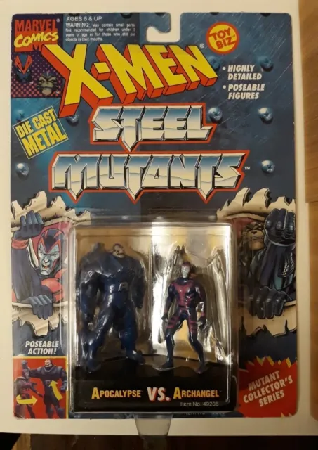 Vintage 1994 Toybiz X-MEN Steel Mutants Apocalypse Vs. Archangel Action Figure
