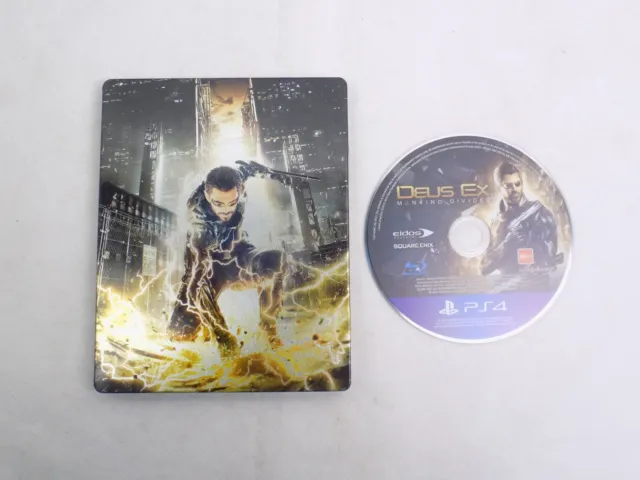 Mint Disc Playstation 4 Ps4 Deus Ex Mankind Divided Steel Book Case - Free Po...